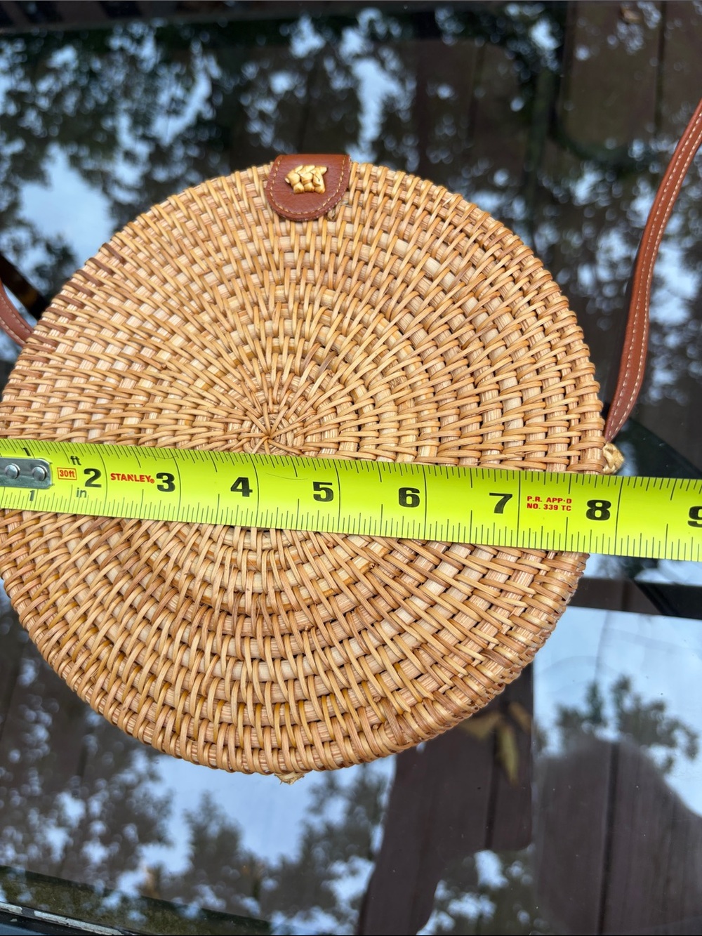 Round Wicker Purse - Picture 6 of 8
